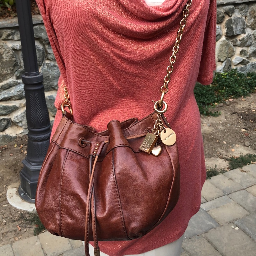 Brown Soft Leather Juicy Couture Cross Body